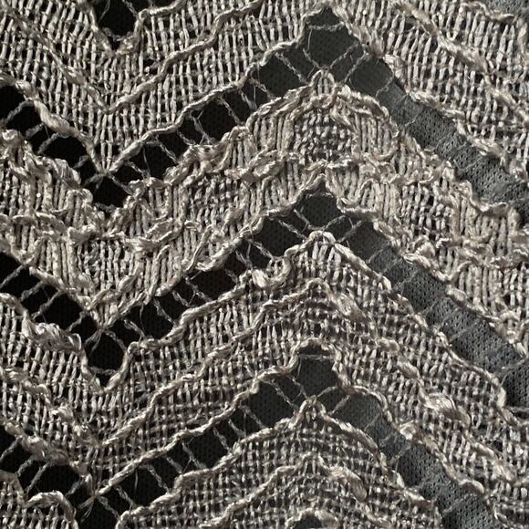 Emerald Sundae Black Gray Chevron Lace Formal Dress Ombre Bodycon Keyhole Size S - Picture 8 of 16